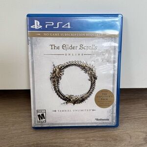 Elder Scrolls Online PS4 Game Tamriel Unlimited ESO RPG Complete w Case